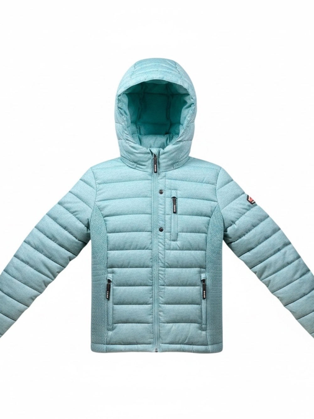 Superdry  Women’s Puffer Jacket Hooded Teal Blue Size Medium Insulated Coat